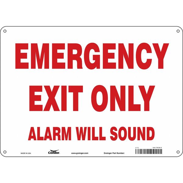 Safety Sign, 10 in x 14 in, Fiberglass