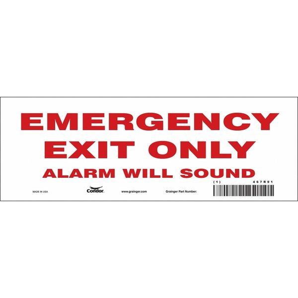 Safety Sign, 3 1/2 in x 10 in, Vinyl