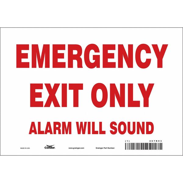 Safety Sign, 7 in x 10 in, Vinyl