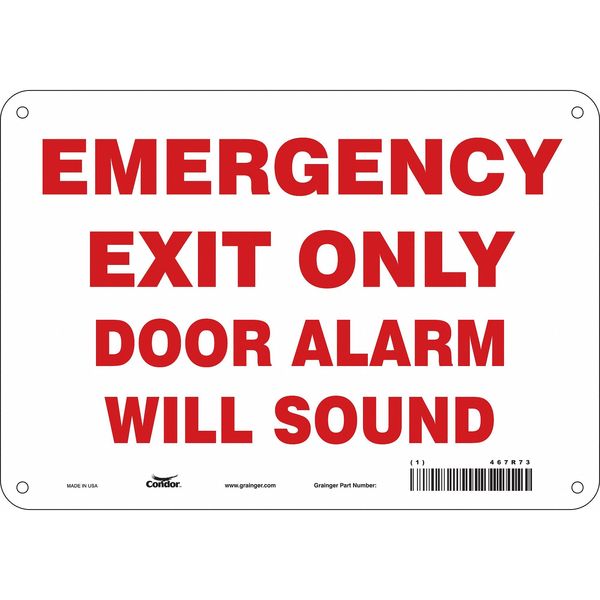 Safety Sign, 7 in x 10 in, Aluminum