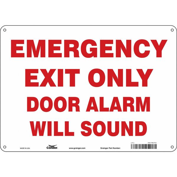 Safety Sign, 10 in x 14 in, Aluminum