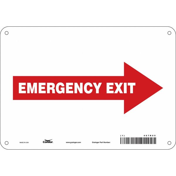 Safety Sign, 7 in x 10 in, Aluminum