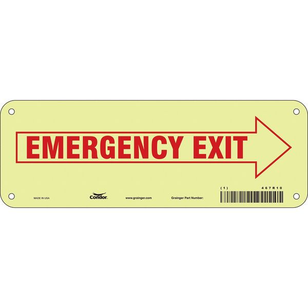 Safety Sign, 3 1/2 x 10 in, Polyethylene
