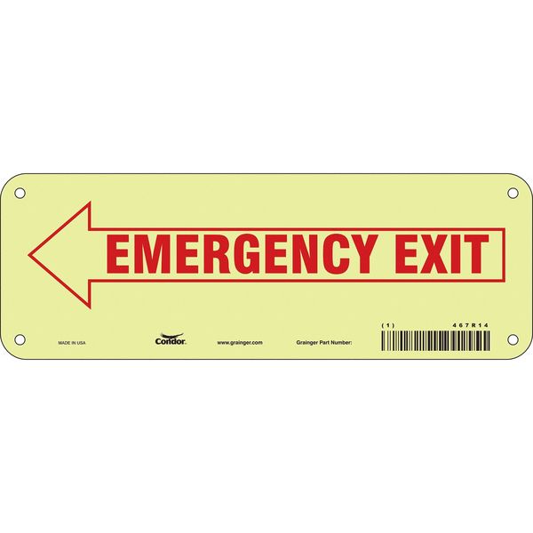 Safety Sign, 3 1/2 x 10 in, Polyethylene