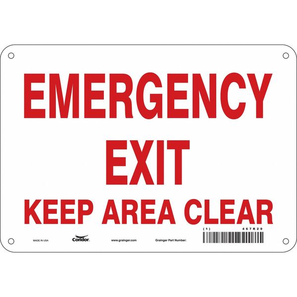 Safety Sign, 7 in x 10 in, Aluminum