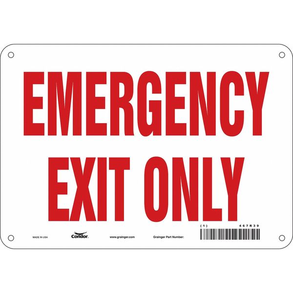 Safety Sign, 7 in x 10 in, Aluminum