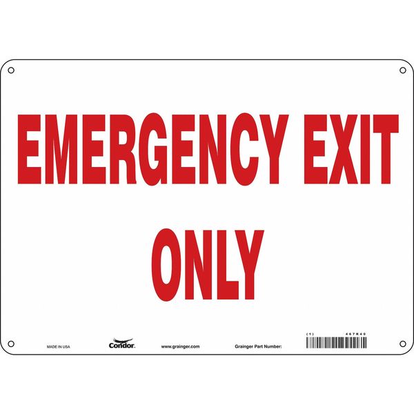 Safety Sign, 10 in x 14 in, Aluminum