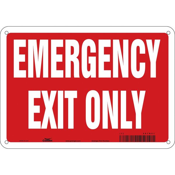 Safety Sign, 7 in x 10 in, Aluminum
