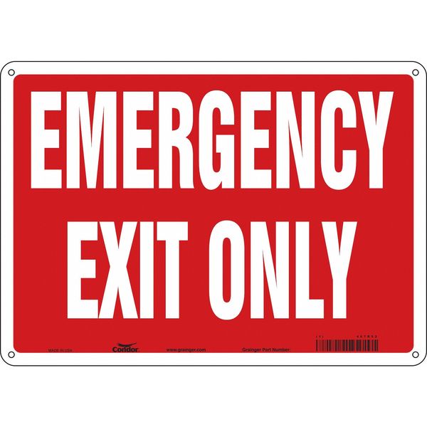 Safety Sign, 10 in x 14 in, Aluminum