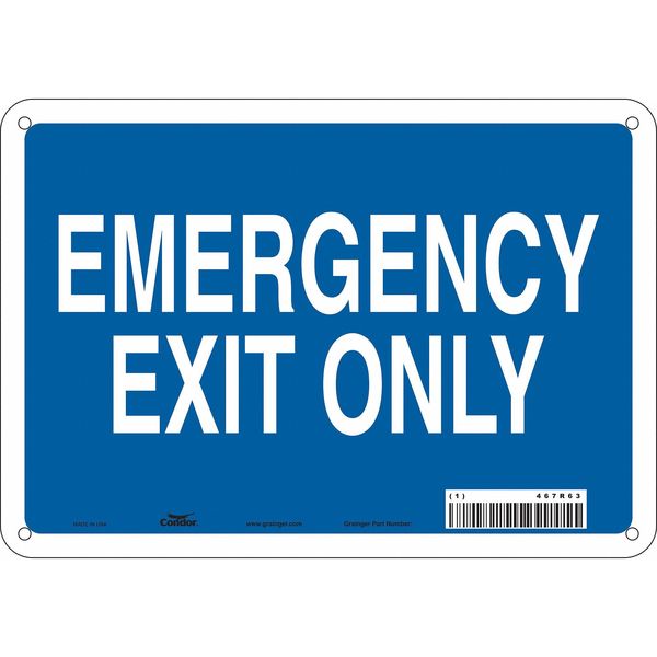 Emergency Exit Sign, English, 10