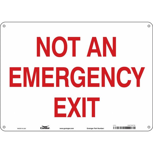 Safety Sign, 10 in x 14 in, Aluminum