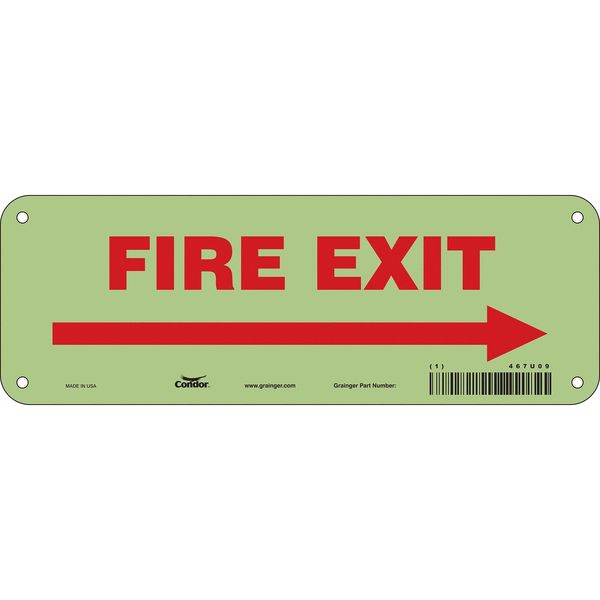 Emergency Exit Floor Sign, 10