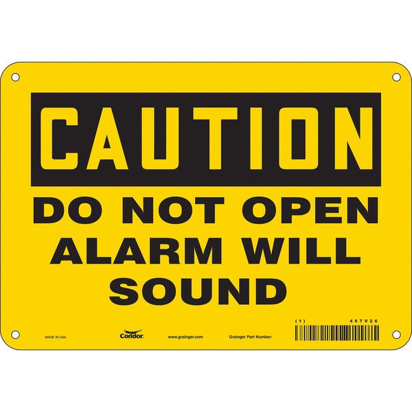 Safety Sign Emergency Exit, 7 in H, 10 in W, Aluminum, Vertical Rectangle, English, 467V26