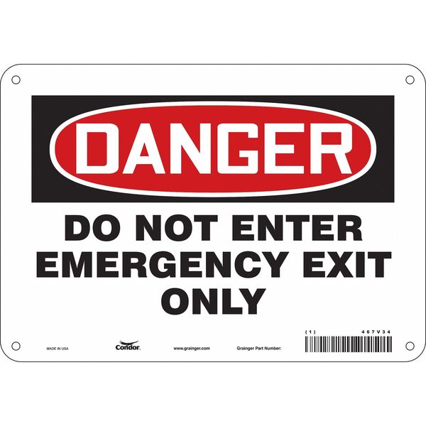 Safety Sign, 7 in x 10 in, Aluminum