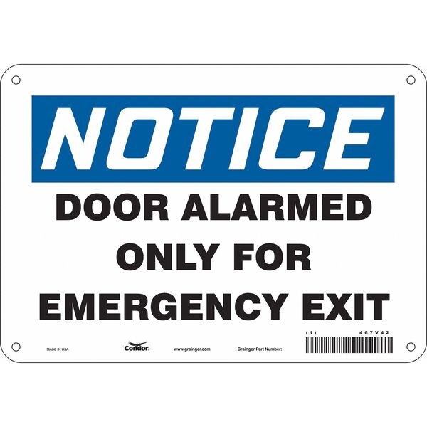 Safety Sign, 7 in x 10 in, Aluminum