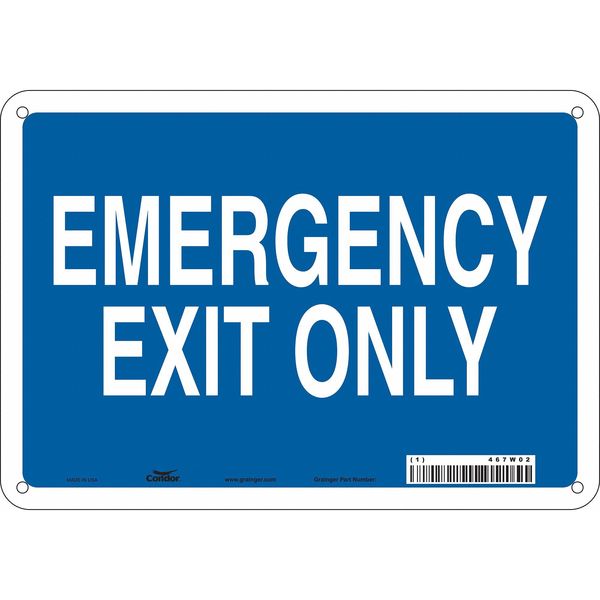 Safety Sign, 7 in x 10 in, Polyethylene