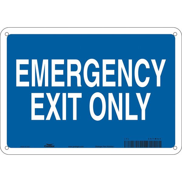 Emergency Exit Sign, English, 10