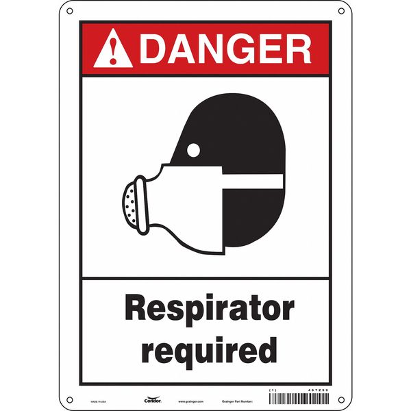 Safety Sign, 14 in Height, 10 in Width, Aluminum, Vertical Rectangle, English, 467Z99