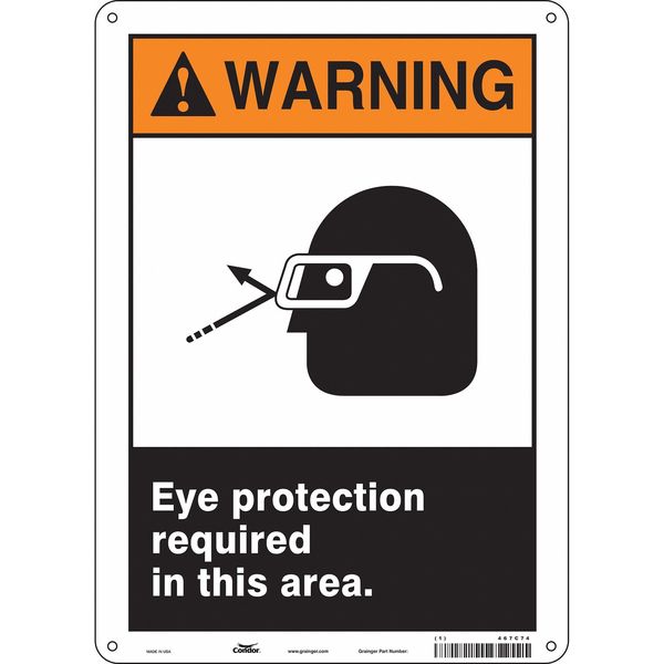 Safety Sign, 14 in Height, 10 in Width, Aluminum, Vertical Rectangle, English, 467C74