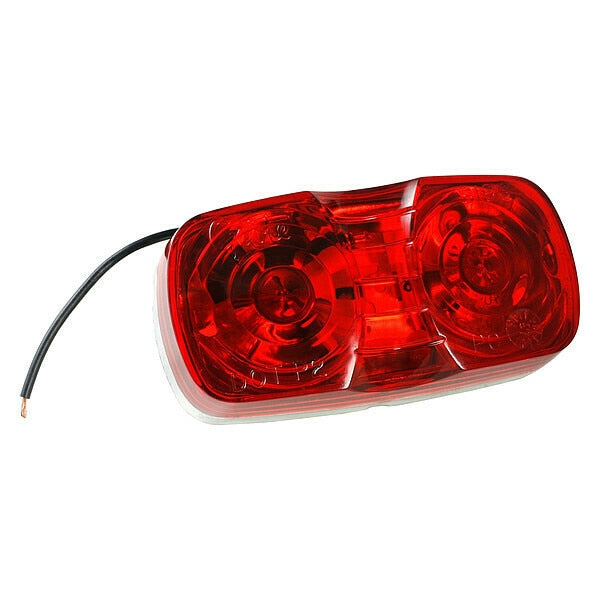 Lamp, Square Corner, 2 Bulb, Die Cast, Red