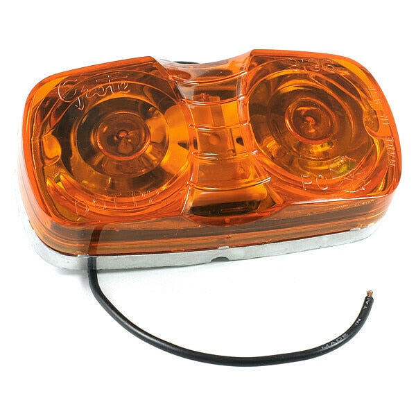 Marker Lamp, Die Cast, Square Corner, Ylw