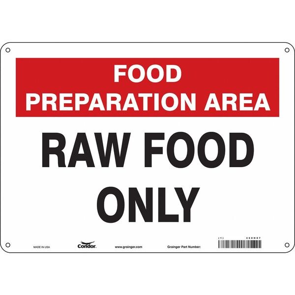 Safety Sign, 10 in Height, 14 in Width, Aluminum, Horizontal Rectangle, English, 468H87
