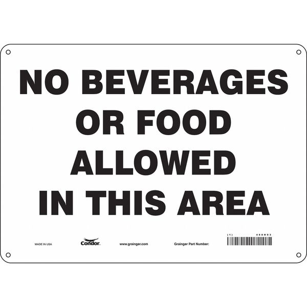 Safety Sign, 10 in Height, 14 in Width, Aluminum, Horizontal Rectangle, English, 468H93