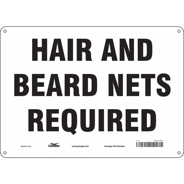 Safety Sign, 10 in Height, 14 in Width, Aluminum, Horizontal Rectangle, English, 468J98