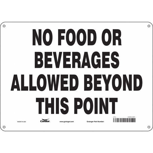 Safety Sign, 10 in Height, 14 in Width, Aluminum, Horizontal Rectangle, English, 468J01