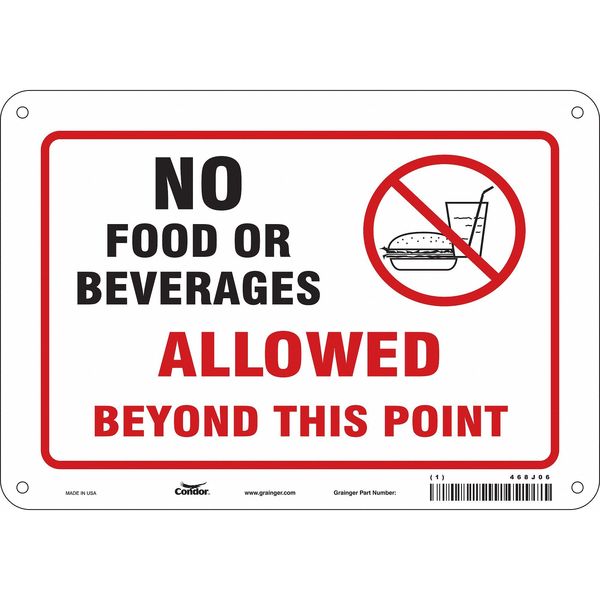 Safety Sign, 7 in Height, 10 in Width, Aluminum, Vertical Rectangle, English, 468J06