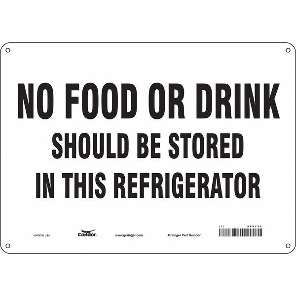 Safety Sign, 10 in Height, 14 in Width, Aluminum, Horizontal Rectangle, English, 468J33