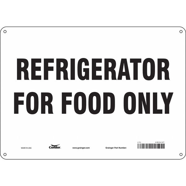Safety Sign, 10 in Height, 14 in Width, Aluminum, Horizontal Rectangle, English, 468J47