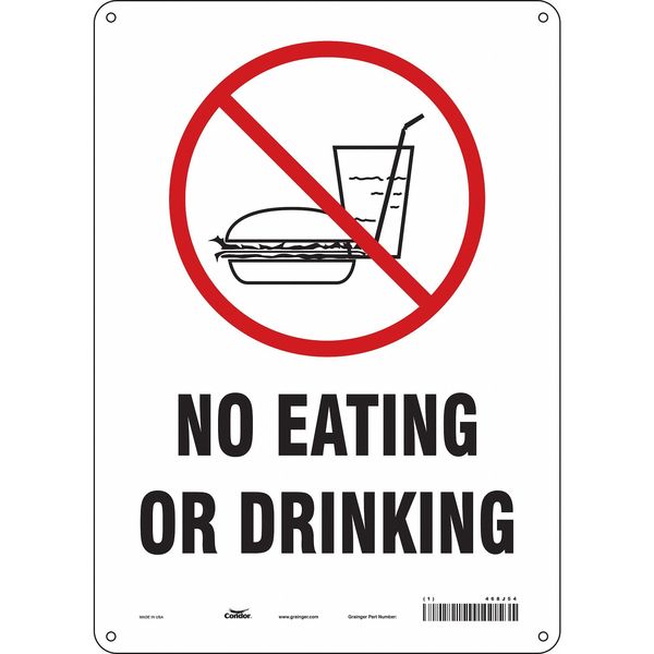 Safety Sign, 14 in Height, 10 in Width, Aluminum, Vertical Rectangle, English, 468J54