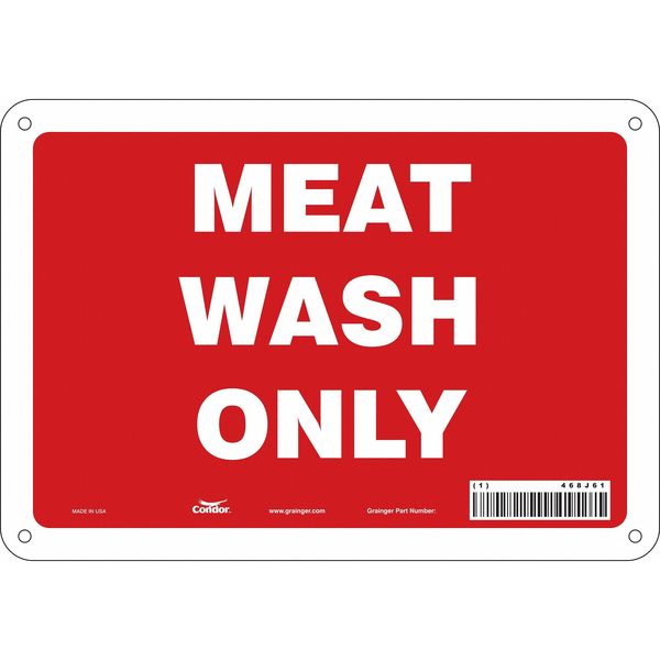 Safety Sign, 7 in Height, 10 in Width, Aluminum, Vertical Rectangle, English, 468J61