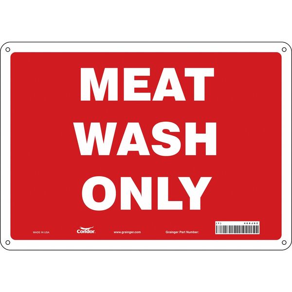 Safety Sign, 10 in Height, 14 in Width, Aluminum, Horizontal Rectangle, English, 468J62