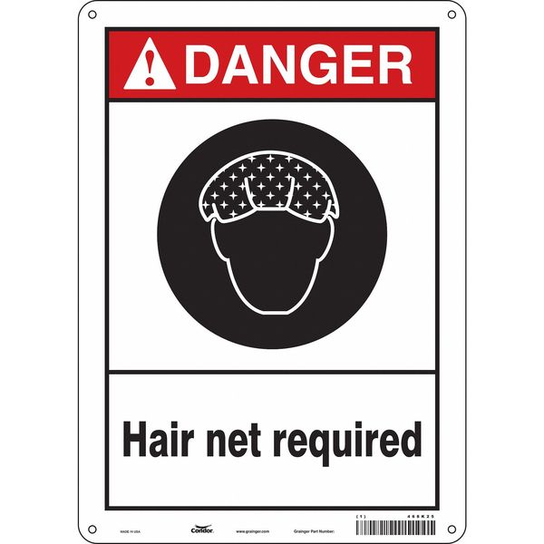 Safety Sign, 14 in Height, 10 in Width, Aluminum, Vertical Rectangle, English, 468K25