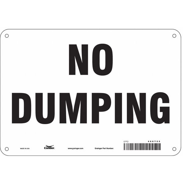 Safety Sign, 7 in Height, 10 in Width, Aluminum, Vertical Rectangle, English, 468T55
