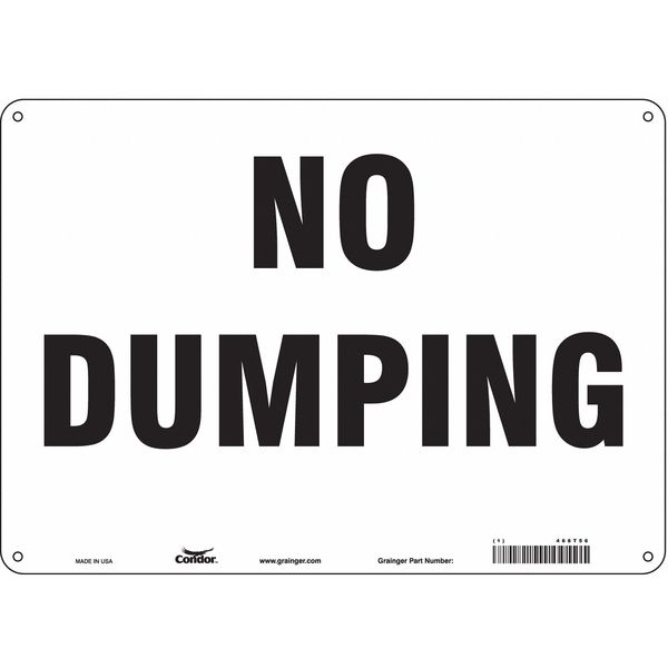 Safety Sign, 10 in Height, 14 in Width, Aluminum, Horizontal Rectangle, English, 468T56