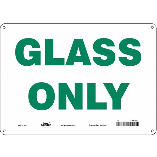 Safety Sign, 10 in Height, 14 in Width, Aluminum, Horizontal Rectangle, English, 468U01