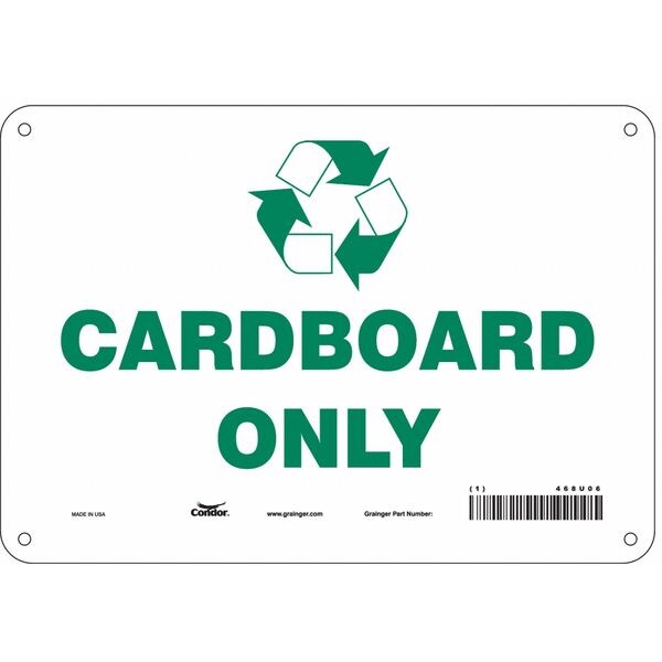 Safety Sign, 7 in Height, 10 in Width, Aluminum, Vertical Rectangle, English, 468U06
