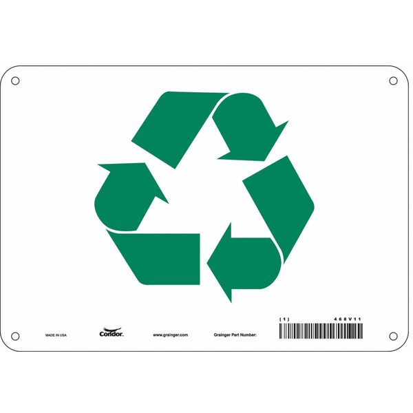 Safety Sign, 7 in Height, 10 in Width, Aluminum, Vertical Rectangle, English, 468V11