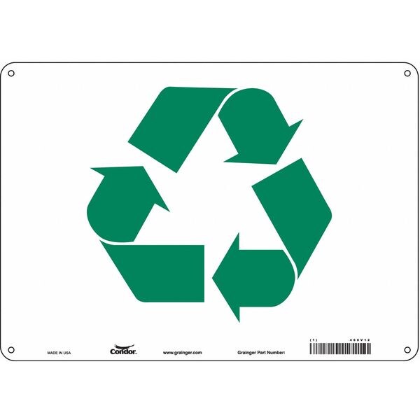 Safety Sign, 10 in Height, 14 in Width, Aluminum, Horizontal Rectangle, English, 468V12