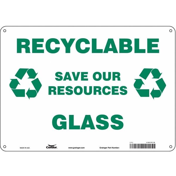 Safety Sign, 10 in Height, 14 in Width, Aluminum, Horizontal Rectangle, English, 468V26