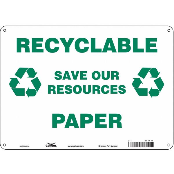 Safety Sign, 10 in Height, 14 in Width, Aluminum, Horizontal Rectangle, English, 468V32