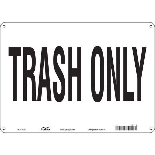 Safety Sign, 10 in Height, 14 in Width, Aluminum, Horizontal Rectangle, English, 468Y16