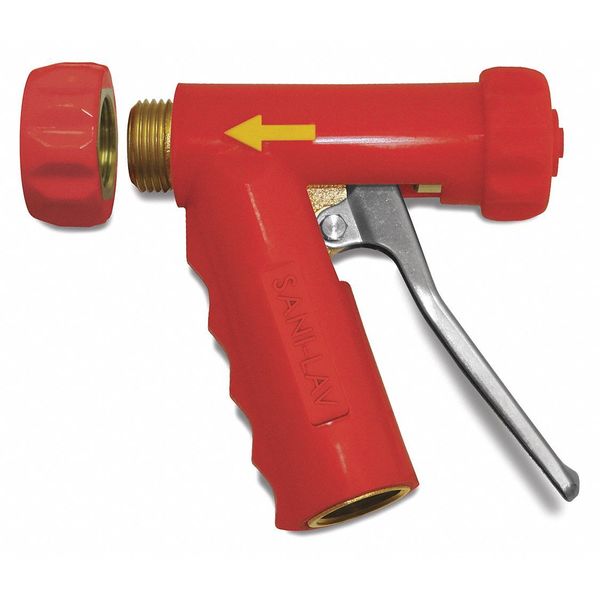 Spray Nozzle, Red, Brass/SS, 5-1/4