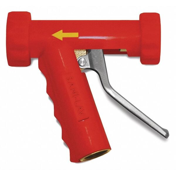 Spray Nozzle, Red, Brass/SS, Pistol Grip