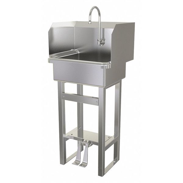 17 1/2 in W x 20 in L x 43 1/2 in H, Floor, Hand Sink