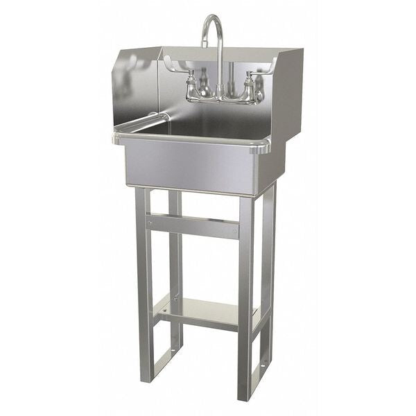 17 1/2 in W x 20 in L x 43 1/2 in H, Floor, Hand Sink