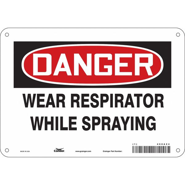 Safety Sign, 7 in Height, 10 in Width, Aluminum, Vertical Rectangle, English, 468A24